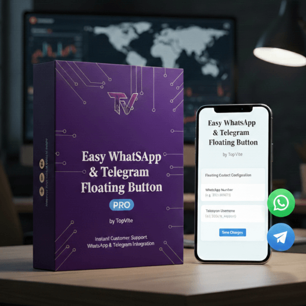 Easy WhatsApp & Telegram Floating Button