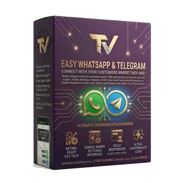 Easy WhatsApp & Telegram Floating CHAT Button