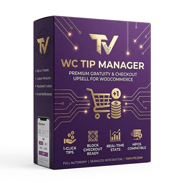 WC Tip Manager: The #1 WooCommerce Gratuity & Checkout Upsell Solution